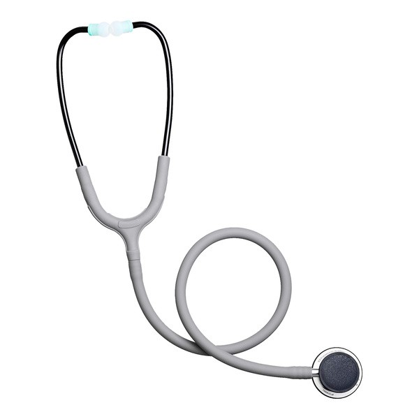 Dr. Famulus Uniwersalny Stetoskop internistyczny DR510 LIGHT - szary Stetoskop następnej generacji - podwójne światło przewodu Antybakteryjna powłoka