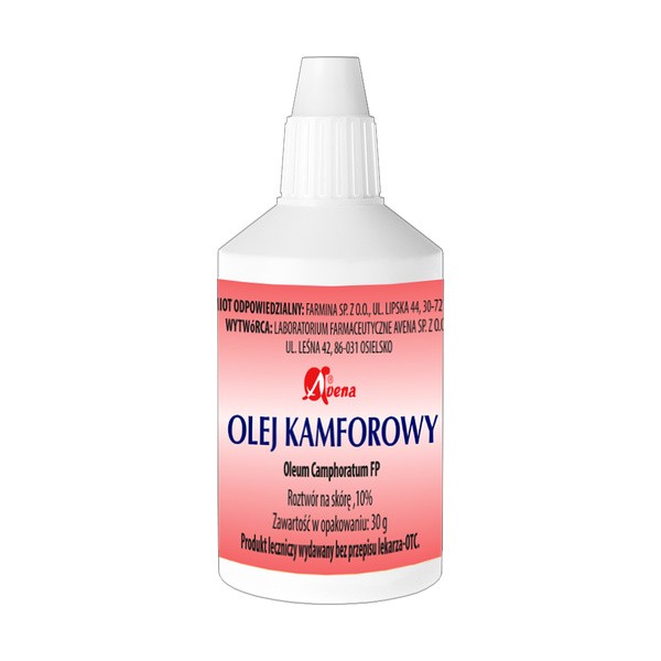 Oleum Camphoratum (olej kamforowy), roztwór na skórę, 30 g (Avena)