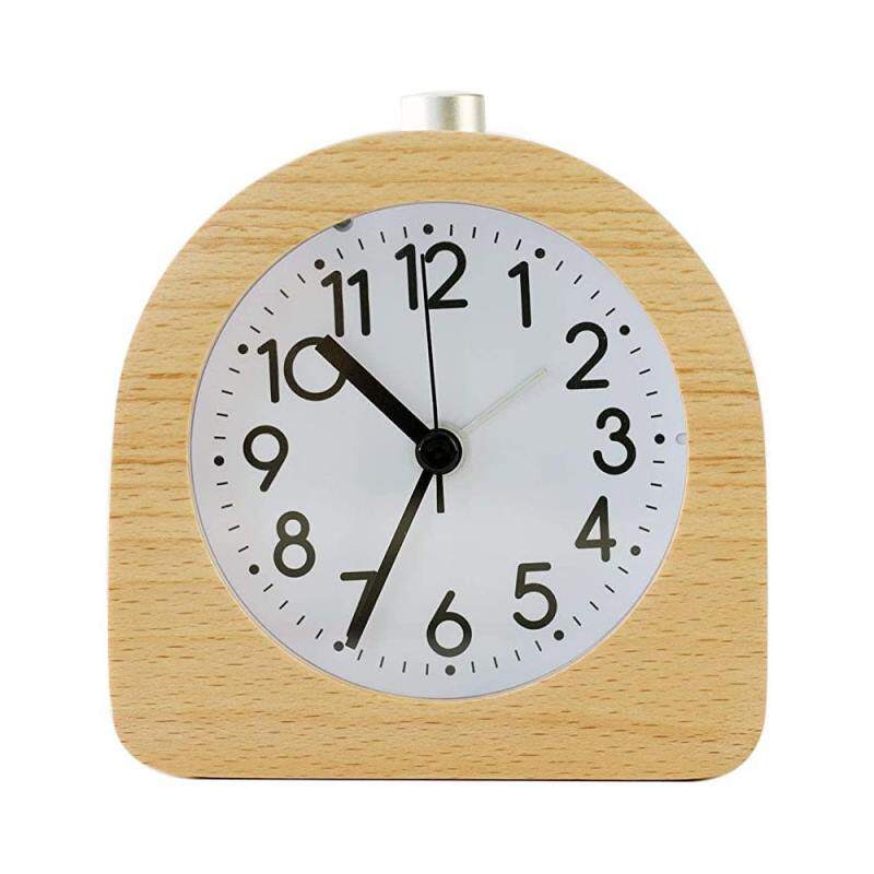 Sveglia in legno massello con movimento continuo per camera da letto