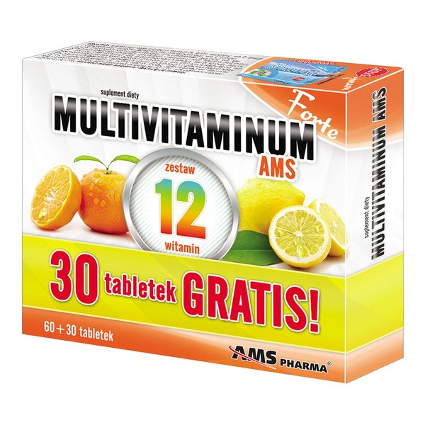 Multivitaminum AMS Forte, tabletki, 60 szt. + 30 szt.