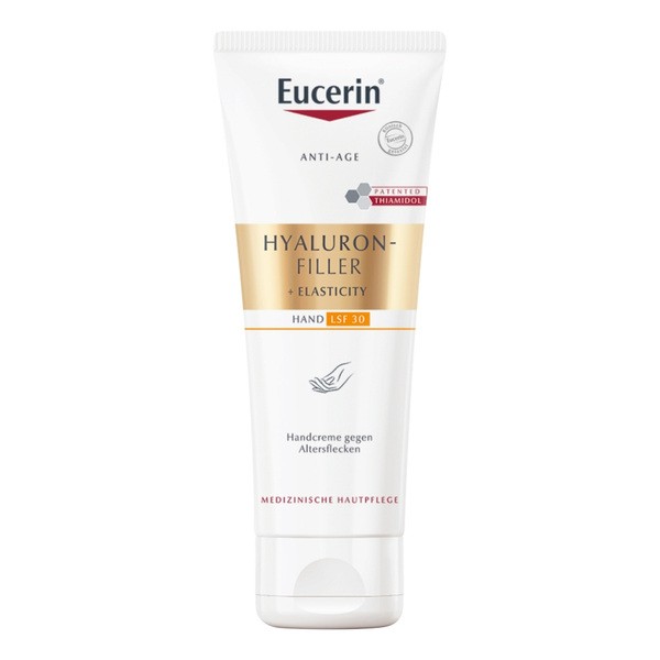 Eucerin Hyaluron Filler+Elasticity, krem do rąk przeciw przebarwieniom, 75 ml
