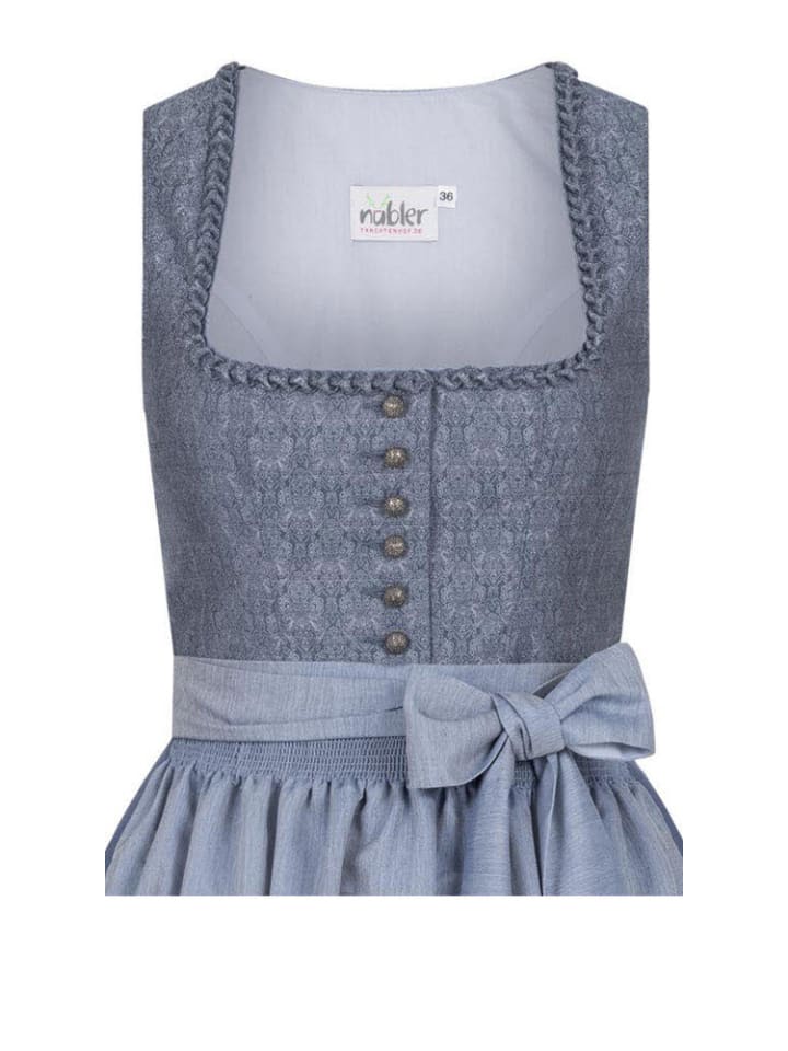Nübler Midi Dirndl Elsa in Rauchblau günstig kaufen