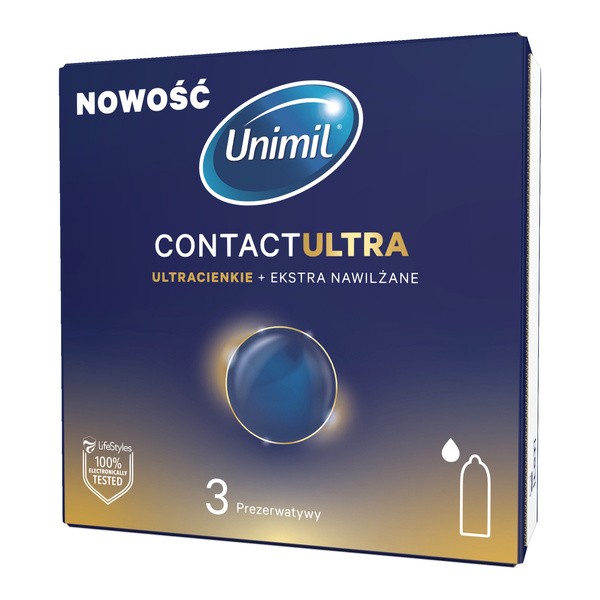 Unimil Contact Ultra, prezerwatywy, 3 szt.