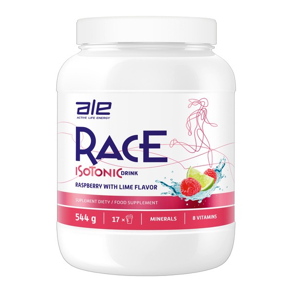 Ale Race Isotonic Drink Raspberry & Lime Flavor, proszek, 544 g