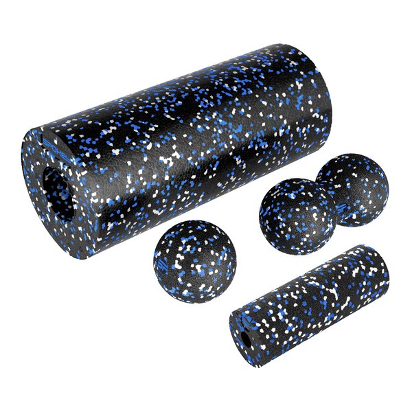 Spokey Rullo Plus, zestaw akcesoriów do masażu, wałek, miniroller, piłki, 4 szt.