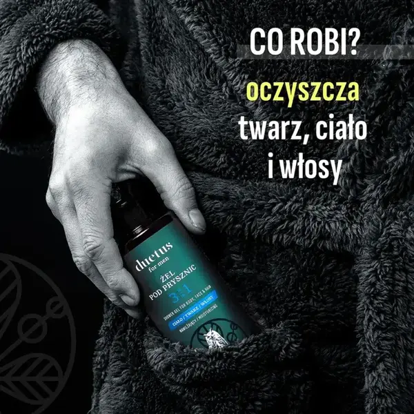 Duetus For Men, nawilżający żel pod prysznic 3w1, 300 ml