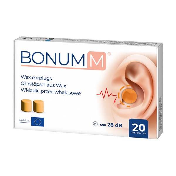 Zestaw 2 x 20 szt. Bonumm, wkładki przeciwhałasowe