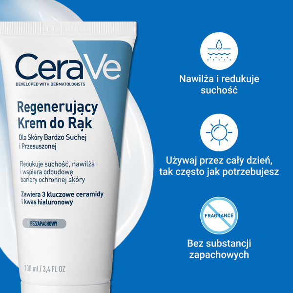 CeraVe, regenerujący krem do rąk, 100 ml