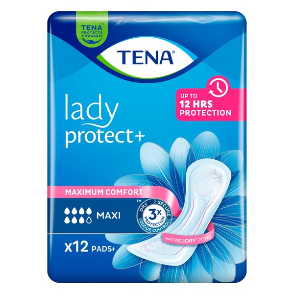 TENA Lady Protect+ Maxi, specjalistyczne podpaski, 12 szt.