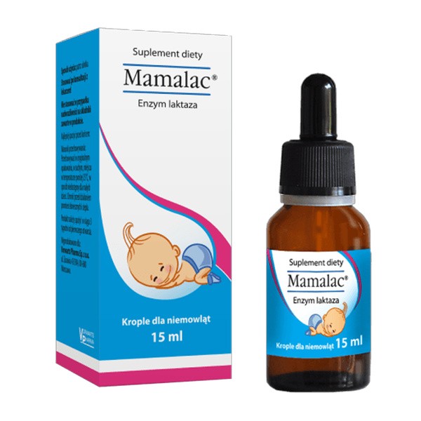 Mamalac Enzym laktaza, krople, 15 ml
