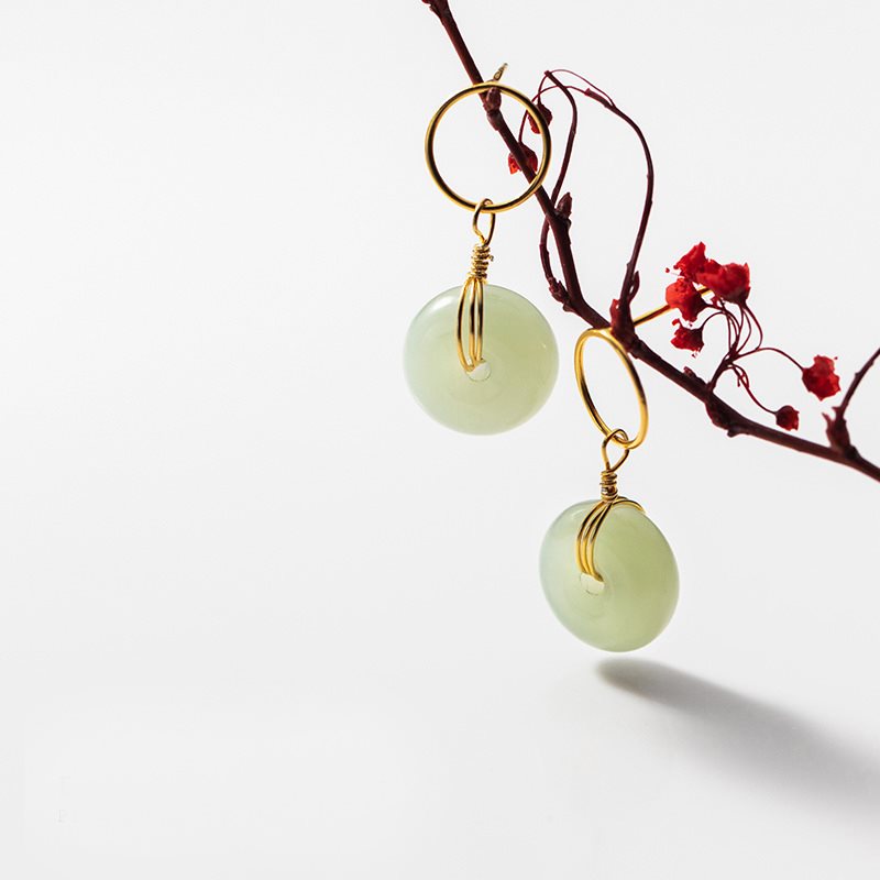 MoveAcc 925 Srebrny złoty kolor kolczyki z kamieniami okragly magiczne kolczyki dla kobiet