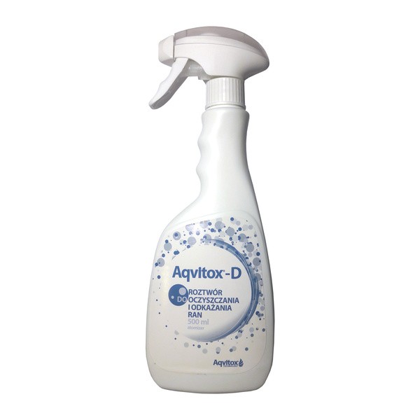 Aqvitox D, żel do oczyszczania i odkażania ran, butelka z atomizerem, 500 ml