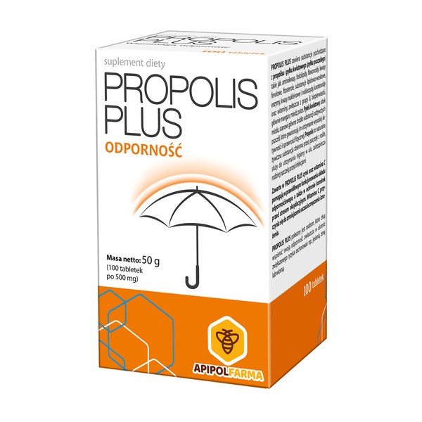 Propolis Plus, tabletki, bez cukru, 100 szt.