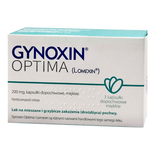 Gynoxin Optima, 200 mg, kapsułki dopochwowe, (import równoległy, InPharm), 3 szt.