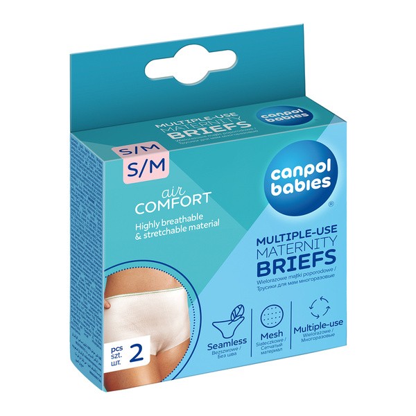 Canpol, wielorazowe majtki poporodowe, siateczkowe, rozmiar S/M, 2 szt.