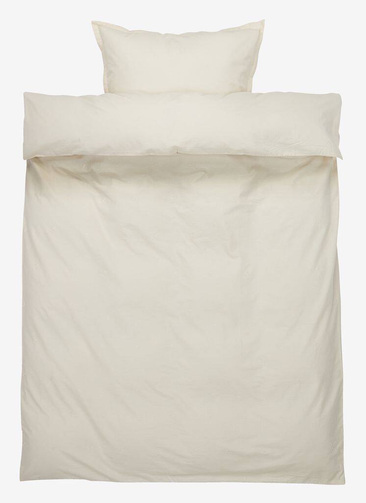 ELLIE sengesæt guld ELLIE 140x200 natur med broderi