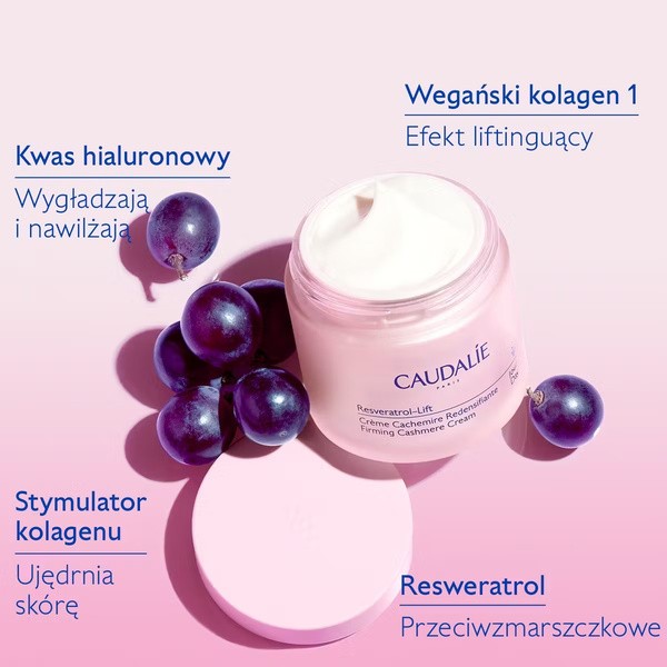 Caudalie Resveratrol-Lift, krem kaszmir liftigujący na dzień, 50 ml