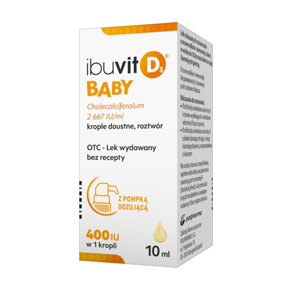 Ibuvit D3 Baby, 2667 IU/mL, krople doustne, 10 ml