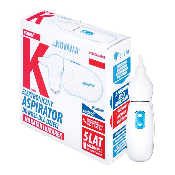 Aspirator do nosa, Novama White K, elektroniczny, 1 szt.