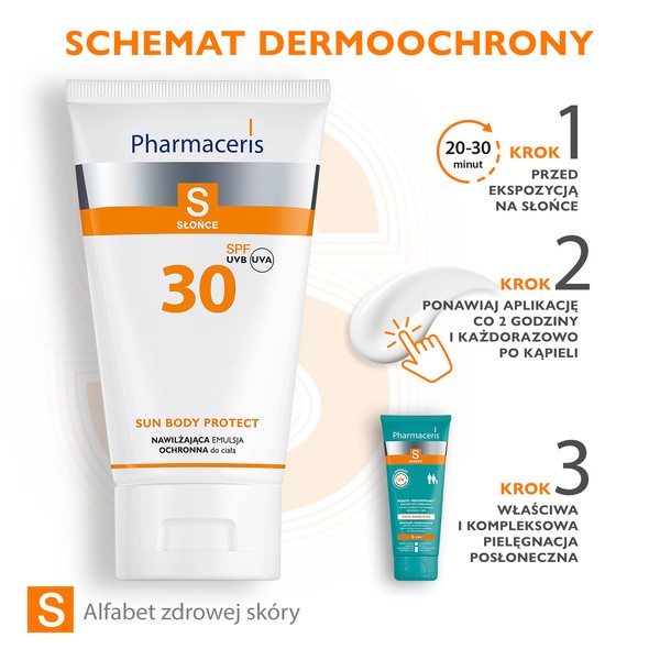 Pharmaceris S, nawilżająca emulsja ochronna do ciała, SPF 30, 150 ml