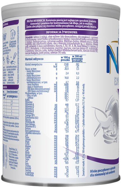 Nestle Nan Expertpro HA 1, mleko początkowe, dla niemowląt od urodzenia, 400 g