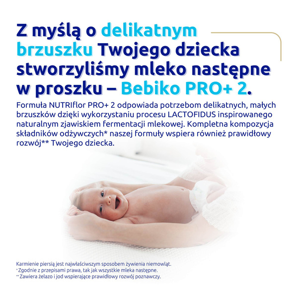 Bebiko PRO+ 2, mleko następne dla niemowląt powyżej 6. miesiąca życia, proszek, 700 g