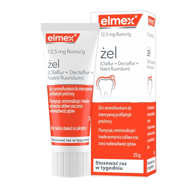 Elmex, 12,5 mg fluoru/g, żel, 25 g