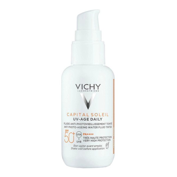 Vichy Capital Soleil, fluid koloryzujący przeciw fotostarzeniu się skóry SPF 50+, tinted, 40 ml