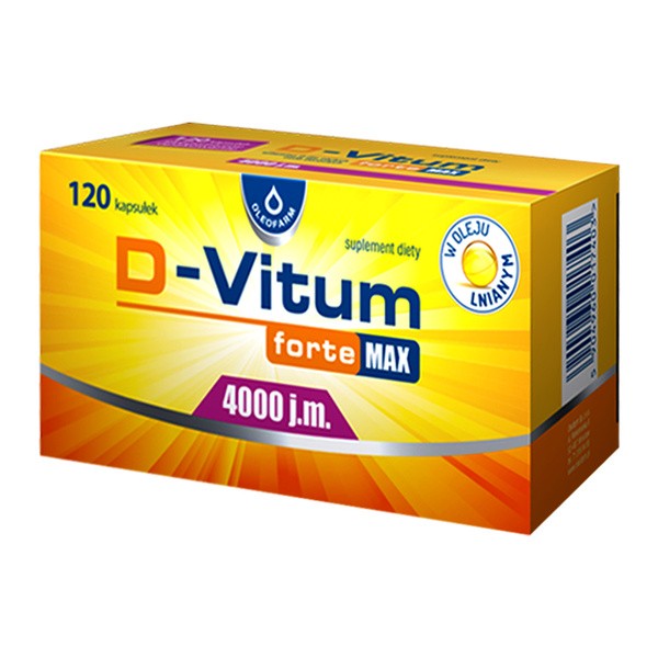 D-Vitum Forte Max 4000 j.m, kapsułki,120 szt.