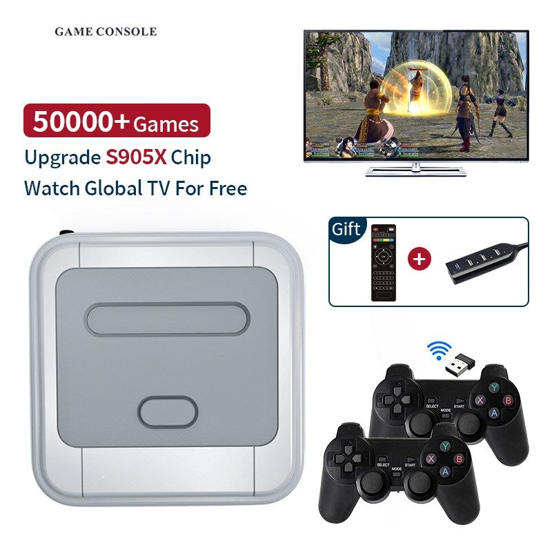 Super Console X Pro Mini TV Video Game Consoles WIFI HD Output For PSP N64 DC PS1 Games For Xbox Gamepad Built in 50000+Games