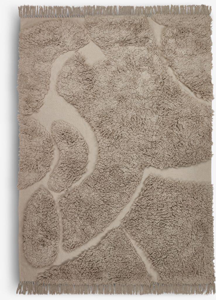 Firblad Firblad tæppe 140x200 lysegrå