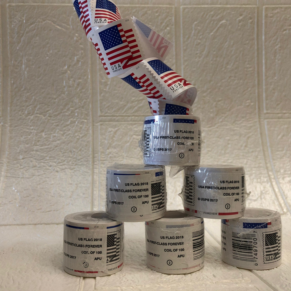 (2018) USPS Forever American Flag Stamps Rolls