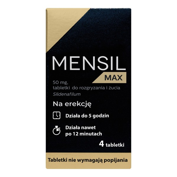 Mensil Max, 50 mg, tabletki do rozgryzania i żucia, 4 szt.