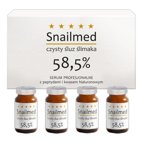 Snailmed, profesjonalne serum z peptydami i kwasem hialuronowym, 8 ml x 4 ampułki