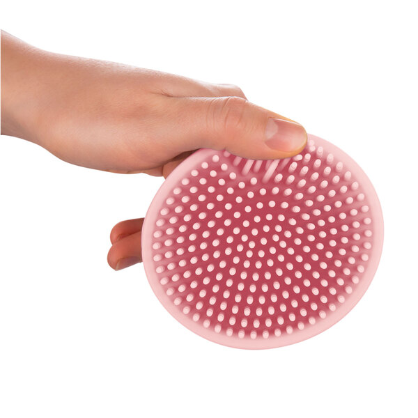 Canpol Babies, myjka silikonowa do kąpieli, różowa, 1 szt.