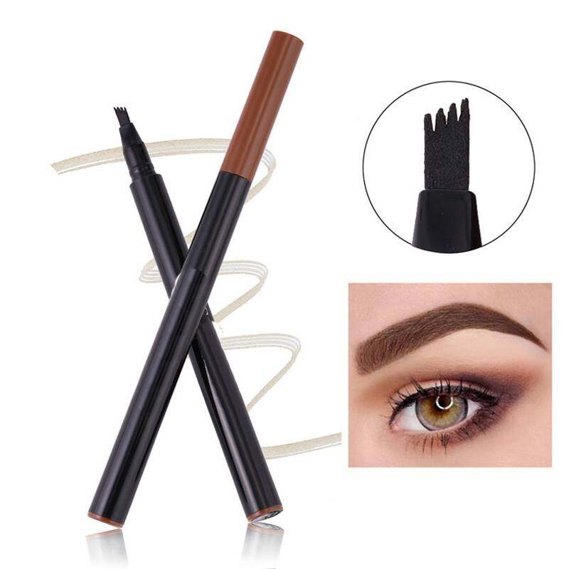 Caneta para Microblading de Sobrancelhas com Ponta Bifurcada à Prova d'Água, Ideal para Esboçar e Realçar Sobrancelhas - Ferramenta de Maquiagem MA