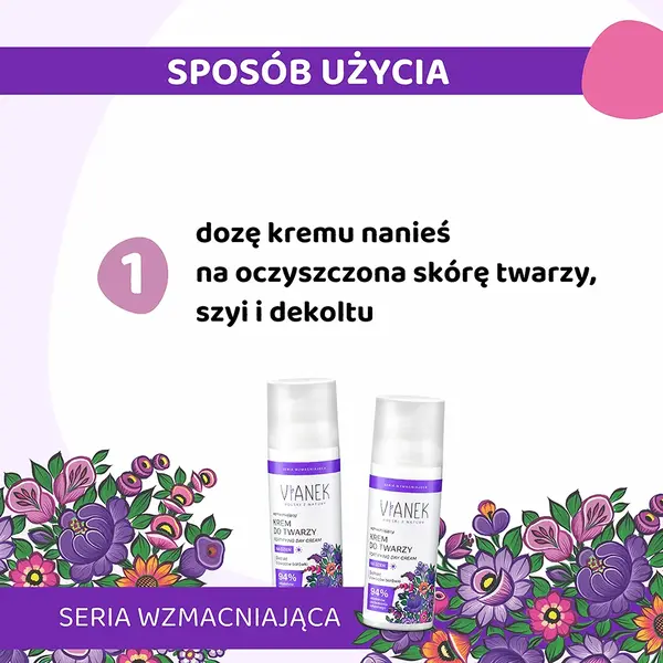 Vianek, wzmacniający krem do twarzy na dzień, 50 ml