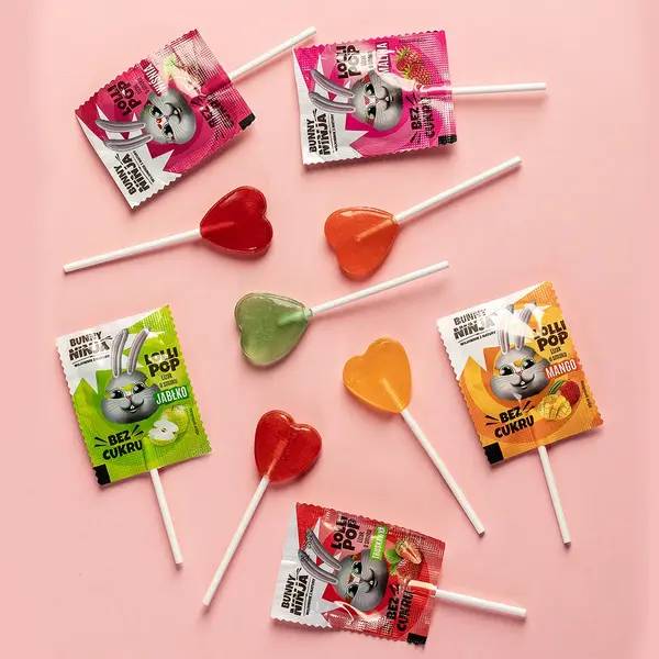 Bunny Ninja, lizak owocowy, 6 g