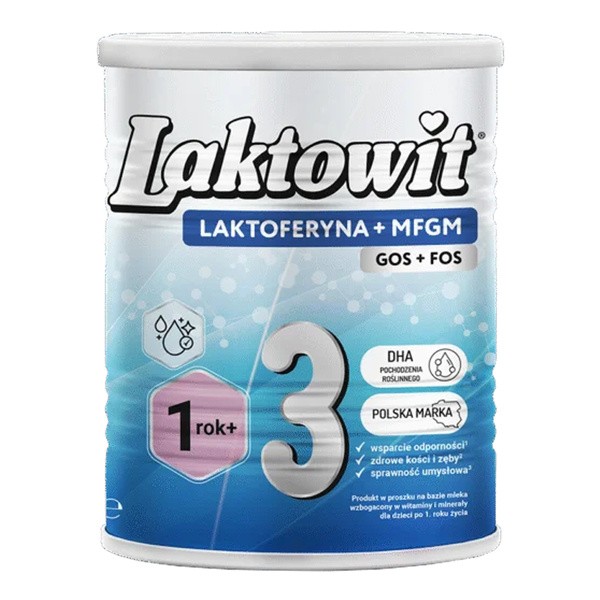 Laktowit Laktoferyna+MFGM 3, produkt w proszku na bazie mleka dla dzieci po 1. roku życia, 400 g