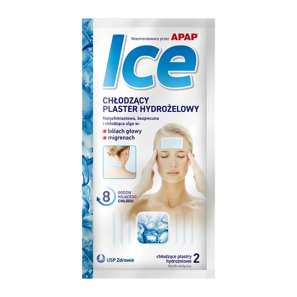 Apap Ice, chłodzący plaster hydrożelowy, 2 szt, 1 saszetka