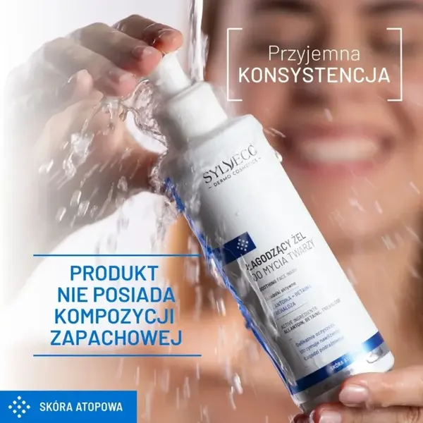 Sylveco Dermo Skóra atopowa, łagodzący żel do mycia twarzy, 200 ml