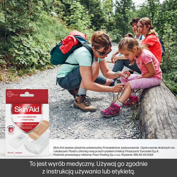 Skin Aid, zestaw plastrów uniwersalnych, 24 szt.