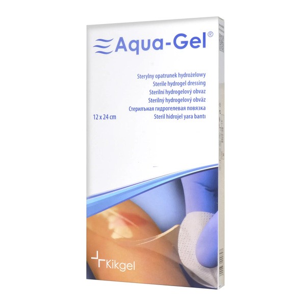 Aqua-Gel, opatrunek hydrożelowy, 12 cm x 24 cm, 1 sztuka