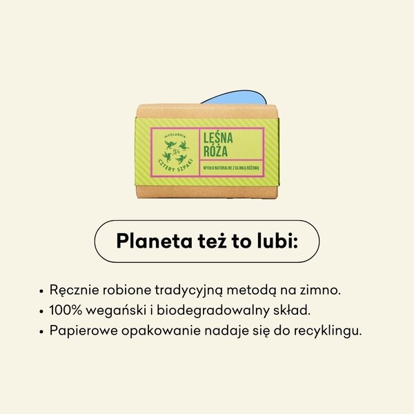 Mydlarnia 4 Szpaki, naturalne mydło w kostce, Leśna Róża, 110 g
