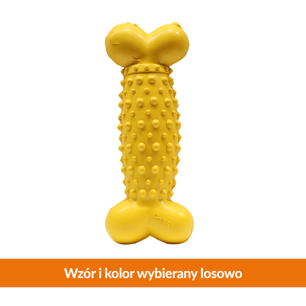 Duvoplus Gumowa Kość z kolcami, zabawka dla psa, 14 cm, 1 szt.