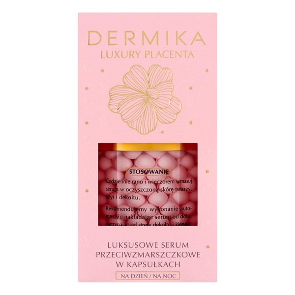 Dermika Luxury Placenta, luksusowe serum przeciwmarszczkowe w kapsułkach, 60 g