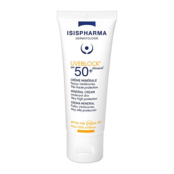 ISISPHARMA UVEBLOCK MINERAL SPF 50+, krem mineralny bezbarwny, 40ml