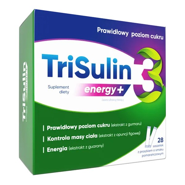 TriSulin energy +, saszetki z proszkiem, 28 szt.