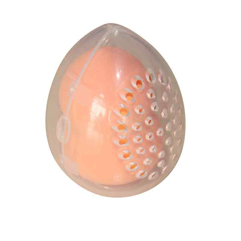 1 Estojo Organizador para Esponja de Maquiagem, Suporte Vazio em Formato de Ovo para Cosméticos, Caixa Transparente para Secagem de Esponjas (Novo)