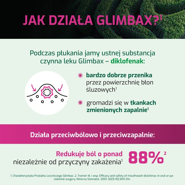 Glimbax, 0,74 mg / ml (0,074%), roztwór do płukania jamy ustnej i gardła, 200 ml
